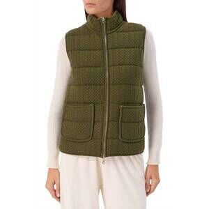 NEW ARCH4 CASHMERE hammer smith vest in dark olive/ ash taupe